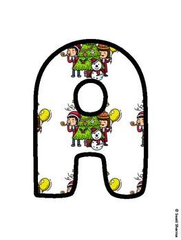 Christmas Bulletin Board Letters, Christmas Alphabet Posters