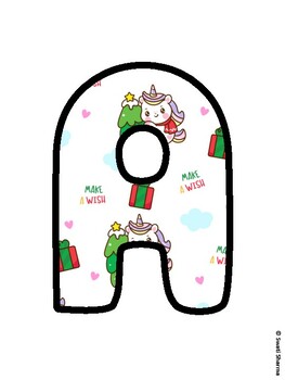 Christmas Bulletin Board Letters, Christmas Alphabet Posters