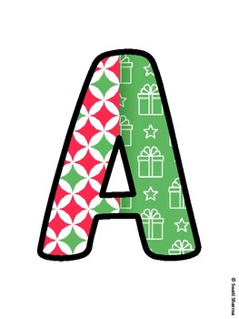 Christmas Bulletin Board Letters, Christmas Alphabet Posters
