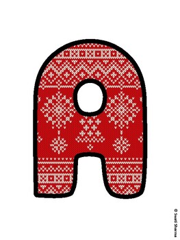 Christmas Bulletin Board Letters, Christmas Alphabet Posters