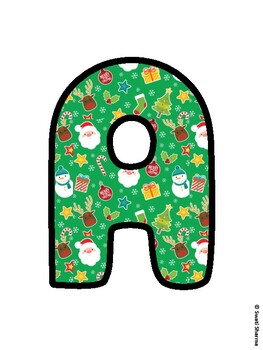 Christmas Bulletin Board Letters, Christmas Alphabet Posters