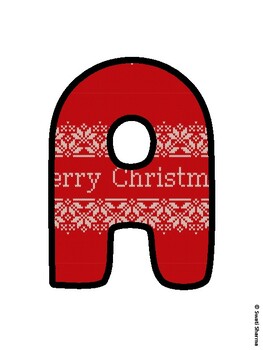 Christmas Bulletin Board Letters, Christmas Alphabet Posters