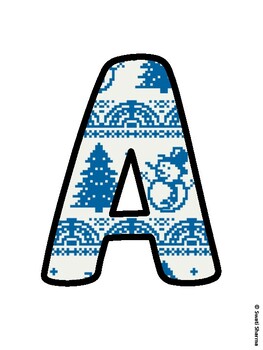 Christmas Bulletin Board Letters, Christmas Alphabet Posters