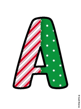 Christmas Bulletin Board Letters, Christmas Alphabet Posters