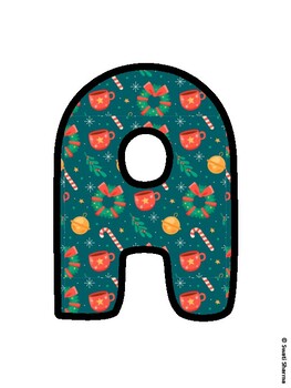Christmas Bulletin Board Letters, Christmas Alphabet Posters
