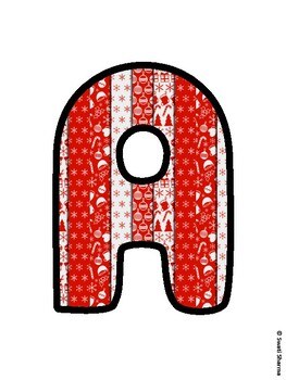Christmas Bulletin Board Letters, Christmas Alphabet Posters
