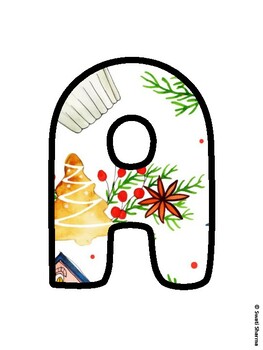 Christmas Bulletin Board Letters, Christmas Alphabet Posters