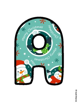 Christmas Bulletin Board Letters, Christmas Alphabet Posters