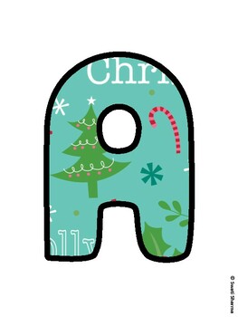 Christmas Bulletin Board Letters, Christmas Alphabet Posters