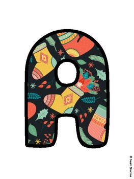 Christmas Bulletin Board Letters, Christmas Alphabet Posters