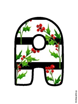 Christmas Bulletin Board Letters, Christmas Alphabet Posters