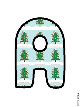 Christmas Bulletin Board Letters, Christmas Alphabet Posters