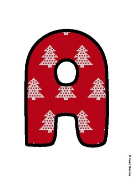 Christmas Bulletin Board Letters, Christmas Alphabet Posters