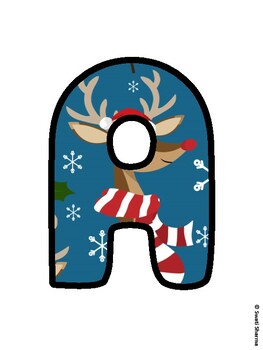 Christmas Bulletin Board Letters, Christmas Alphabet Posters