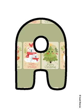 Christmas Bulletin Board Letters, Christmas Alphabet Posters