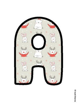 Christmas Bulletin Board Letters, Christmas Alphabet Posters