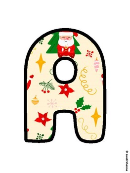 Christmas Bulletin Board Letters, Christmas Alphabet Posters