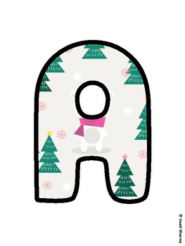 Christmas Bulletin Board Letters, Christmas Alphabet Posters