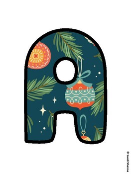 Christmas Bulletin Board Letters, Christmas Alphabet Posters