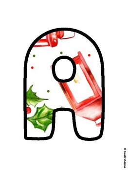 Christmas Bulletin Board Letters, Christmas Alphabet Posters