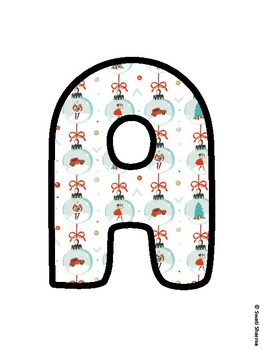 Christmas Bulletin Board Letters, Christmas Alphabet Posters