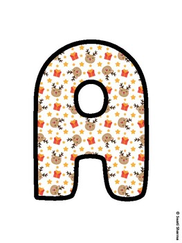 Christmas Bulletin Board Letters, Christmas Alphabet Posters