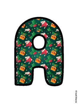 Christmas Bulletin Board Letters, Christmas Alphabet Posters