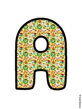 Christmas Bulletin Board Letters, Christmas Alphabet Posters