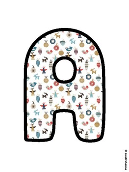 Christmas Bulletin Board Letters, Christmas Alphabet Posters