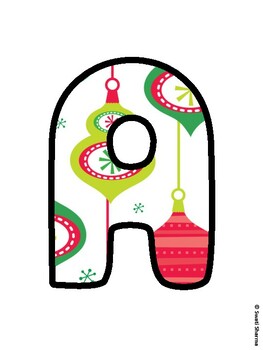 Christmas Bulletin Board Letters, Christmas Alphabet Posters