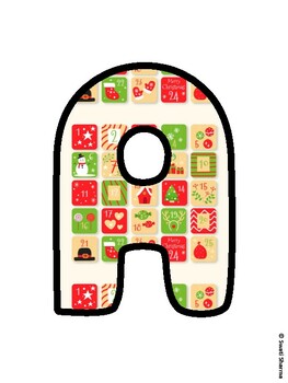 Christmas Bulletin Board Letters, Christmas Alphabet Posters