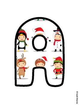Christmas Bulletin Board Letters, Christmas Alphabet Posters