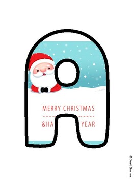 Christmas Bulletin Board Letters, Christmas Alphabet Posters