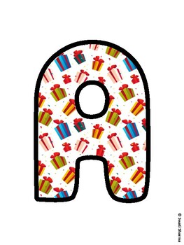 Christmas Bulletin Board Letters, Christmas Alphabet Posters