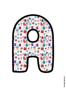 Christmas Bulletin Board Letters, Christmas Alphabet Posters