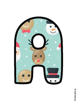 Christmas Bulletin Board Letters, Christmas Alphabet Posters