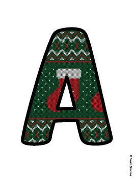 Christmas Bulletin Board Letters, Christmas Alphabet Posters