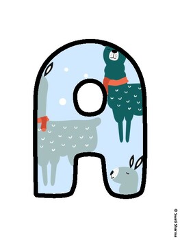 Christmas Bulletin Board Letters, Christmas Alphabet Posters