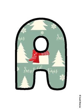 Christmas Bulletin Board Letters, Christmas Alphabet Posters