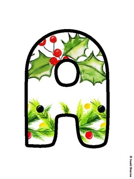 Christmas Bulletin Board Letters, Christmas Alphabet Posters