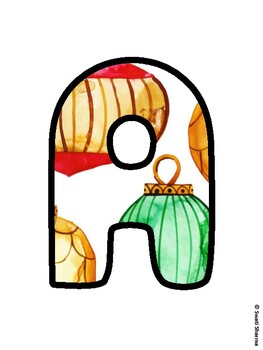 Christmas Bulletin Board Letters, Christmas Alphabet Posters