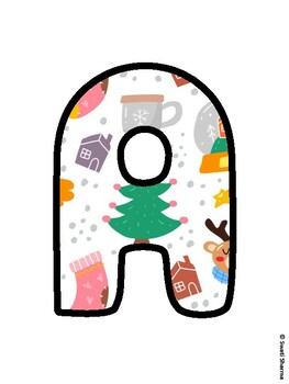 Christmas Bulletin Board Letters, Christmas Alphabet Posters