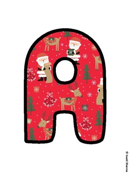 Christmas Bulletin Board Letters, Christmas Alphabet Posters