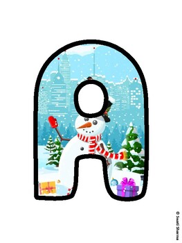 Christmas Bulletin Board Letters, Christmas Alphabet Posters