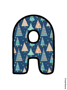 Christmas Bulletin Board Letters, Christmas Alphabet Posters