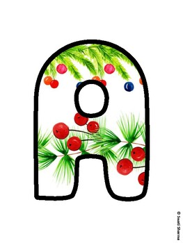 Christmas Bulletin Board Letters, Christmas Alphabet Posters