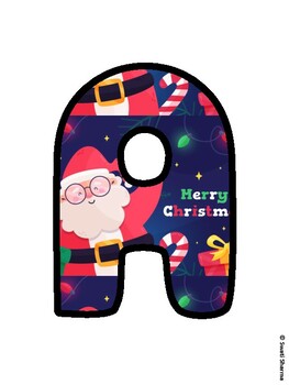 Christmas Bulletin Board Letters, Christmas Alphabet Posters