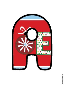 Christmas Bulletin Board Letters, Christmas Alphabet Posters