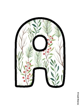 Christmas Bulletin Board Letters, Christmas Alphabet Posters