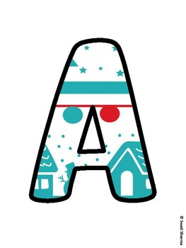 Christmas Bulletin Board Letters, Christmas Alphabet Posters
